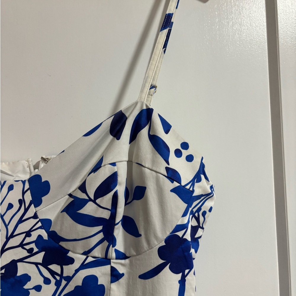 Anthropologie Blue and White Floral Jumpsuit - Picture 6 of 11